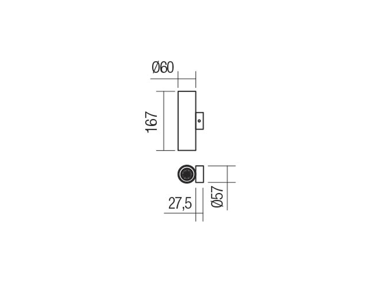 Nástěnné svítidlo Axis, matně bílé, 2xGU10, 16,7cm