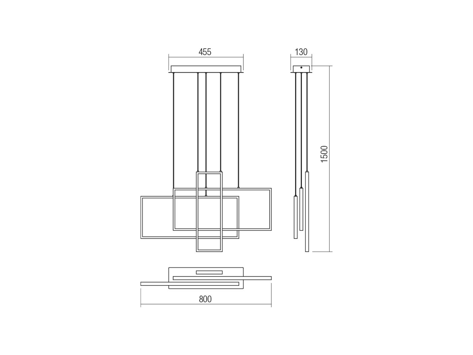 Závěsné LED svítidlo Plana, matně bílá, 60W, 3000K, 80cm