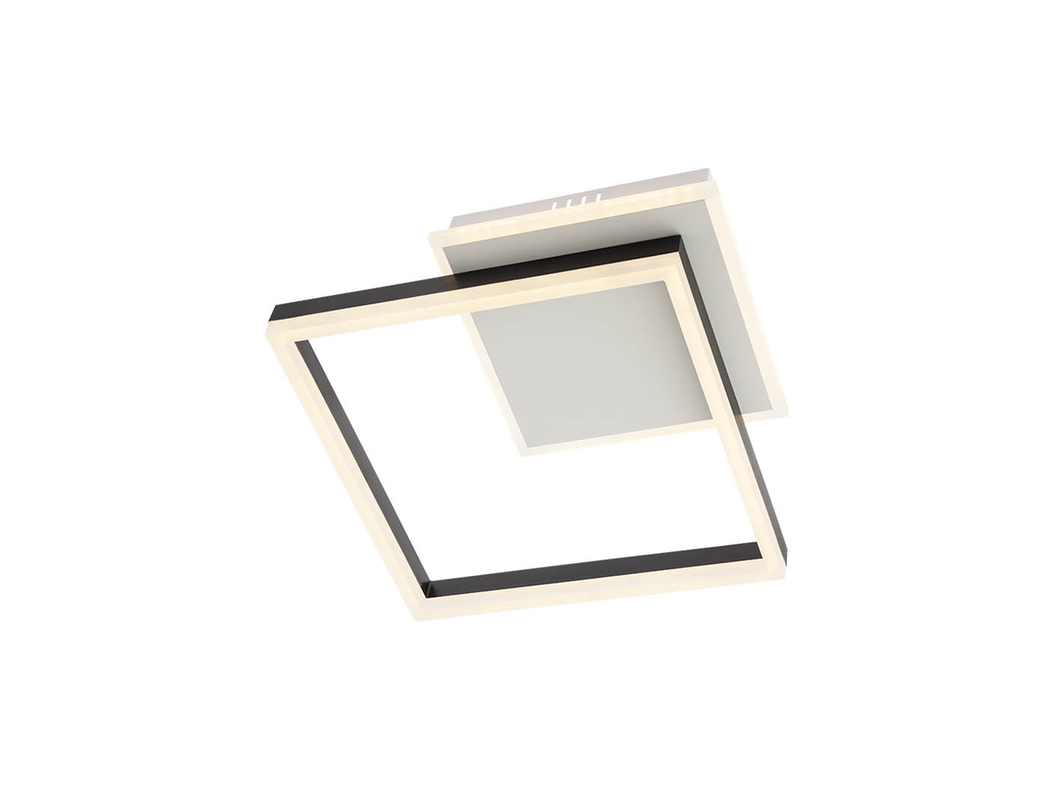 Stropní LED svítidlo Prisma, matně bílá, černá, 37W, 3000K, 37cm