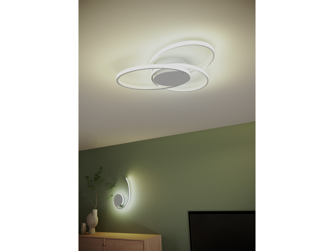 Stropní LED svítidlo Nexus, matně bílá, 55W, 3000K, ø60cm