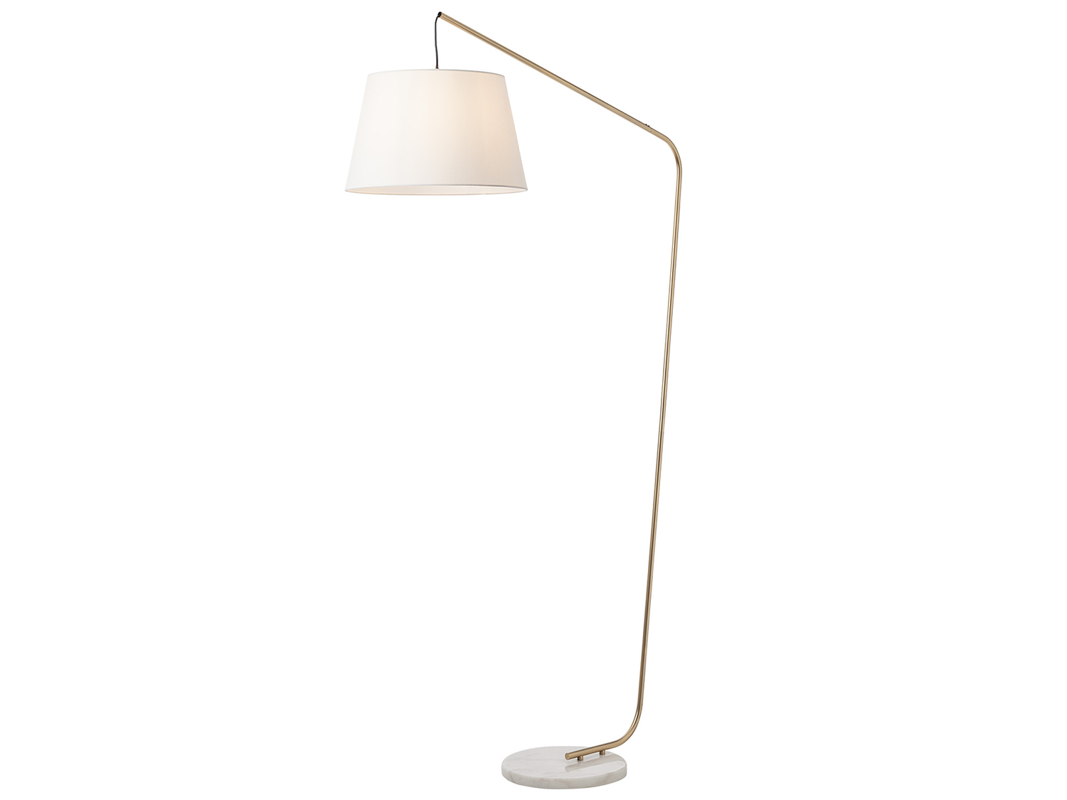 Stojací lampa Kermit, béžová, zlatá, 1xE27, 180cm