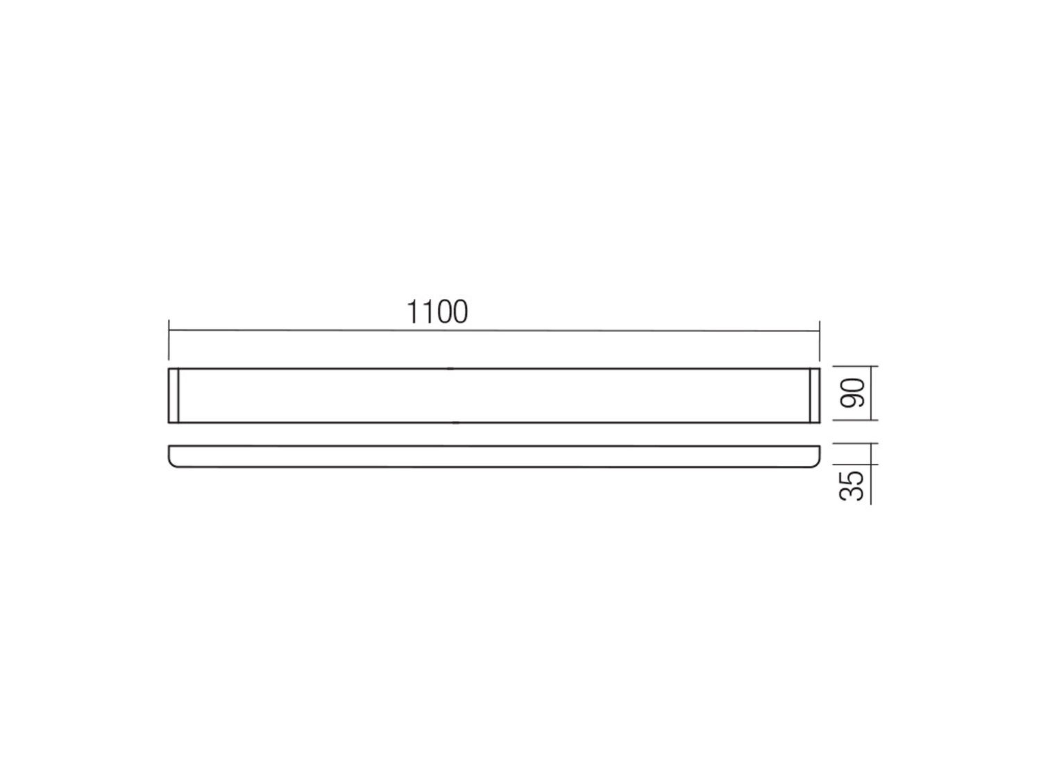 Nástěnné LED svítidlo Pepas, pískově bílá, 36W, 3000K, 110cm