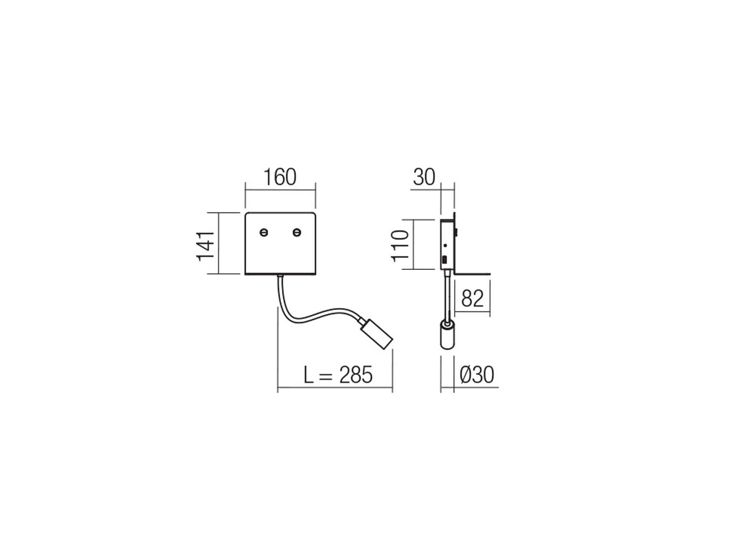 Nástěnné LED svítidlo Moka, pískově bílá, 6W + 3W, 3000K