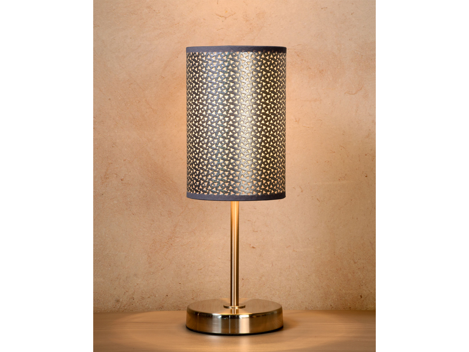 Stolní lampa Moda, šedá, E27, 38cm