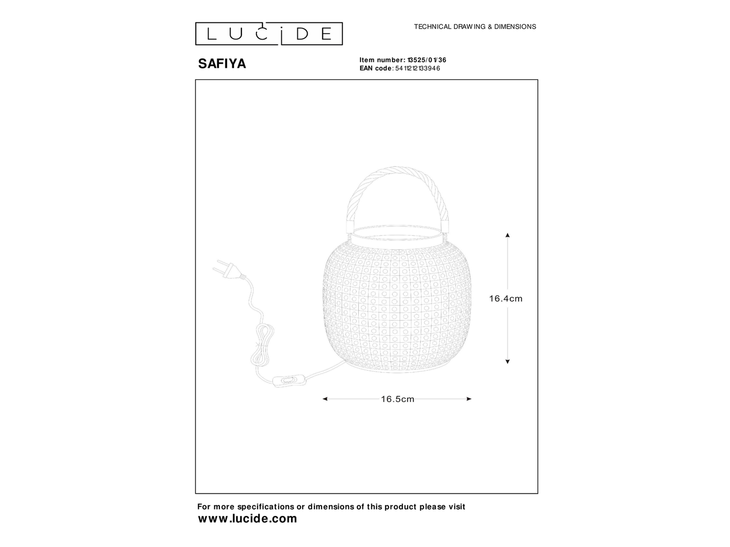 Stolní lampa Safiya, šedá, E14, 16,4cm