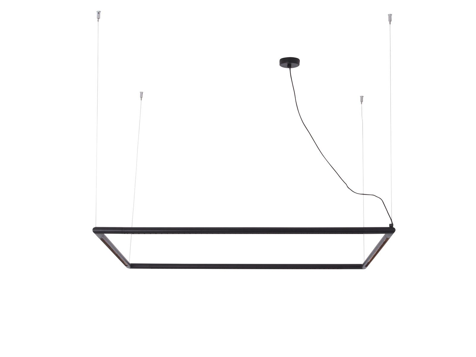 Závěsné LED svítidlo, pískově černé, 32W, 3000K, 60cm