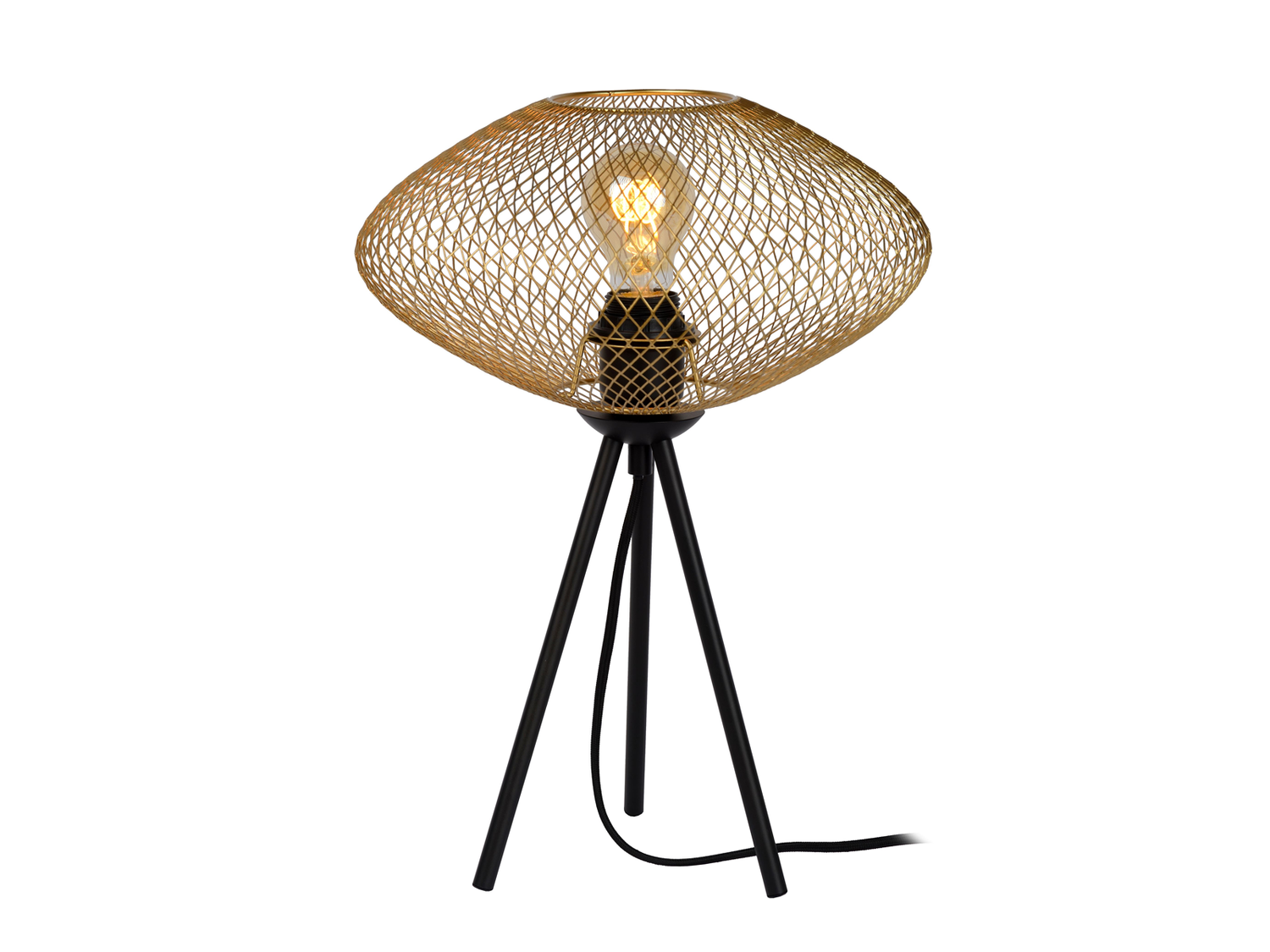 Stolní lampa Mesh matně zlatá/mosaz, E27, 41cm