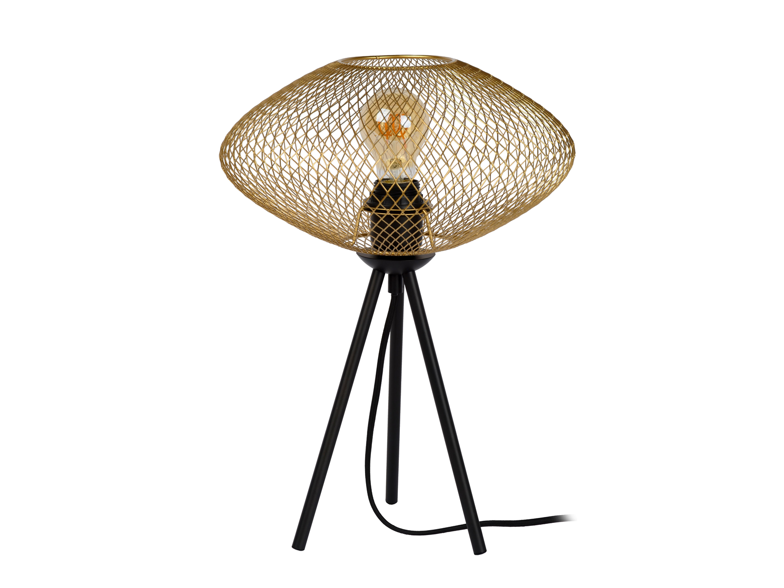 Stolní lampa Mesh matně zlatá/mosaz, E27, 41cm