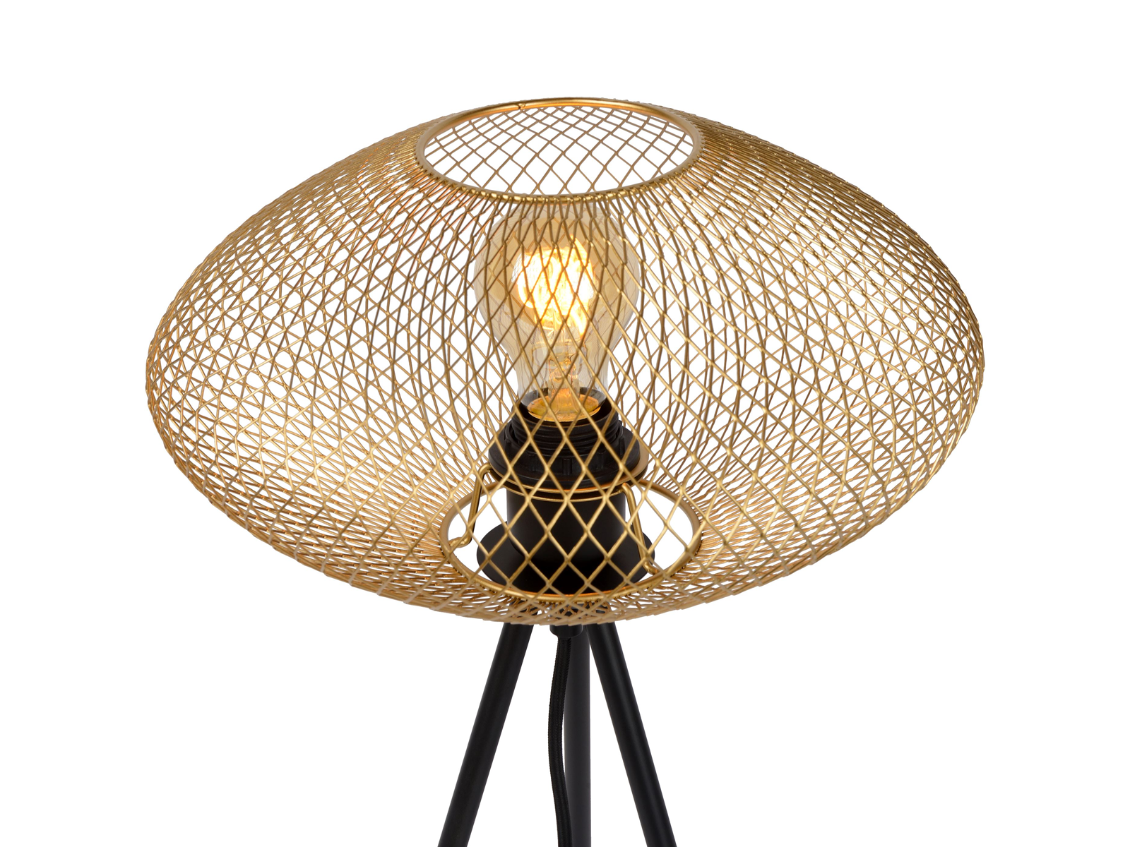 Stolní lampa Mesh matně zlatá/mosaz, E27, 41cm