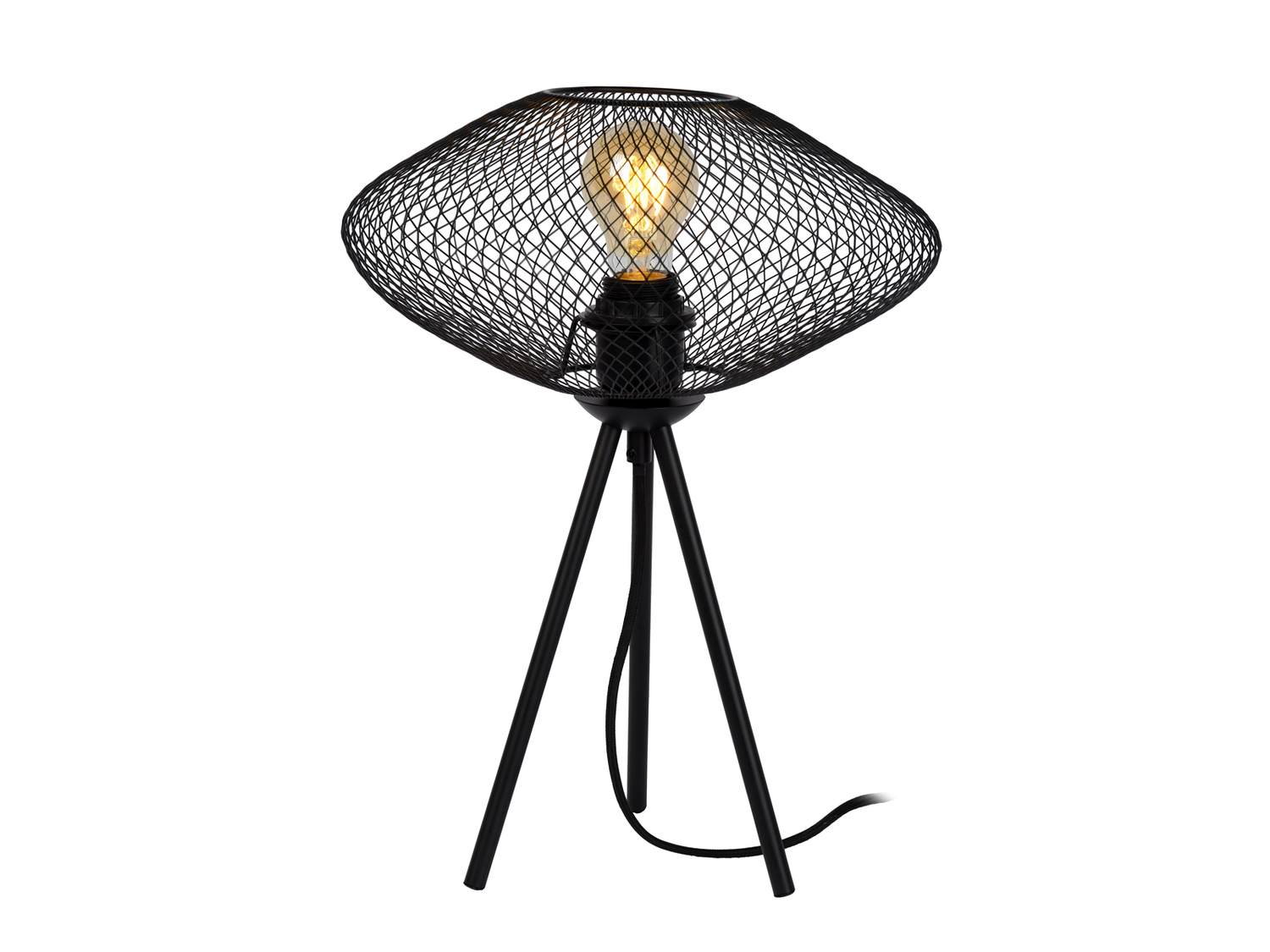 Stolní lampa Mesh černá, E27, 41cm