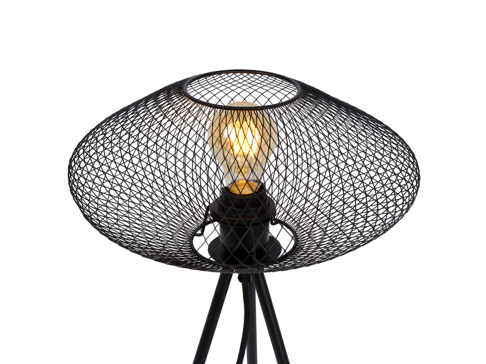 Stolní lampa Mesh černá, E27, 41cm