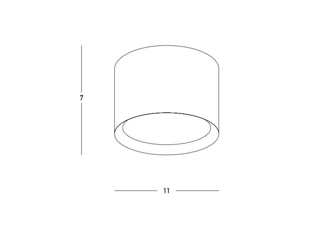 Stropní LED svítidlo, pískově bílé, 8W, 3000K, ø10cm