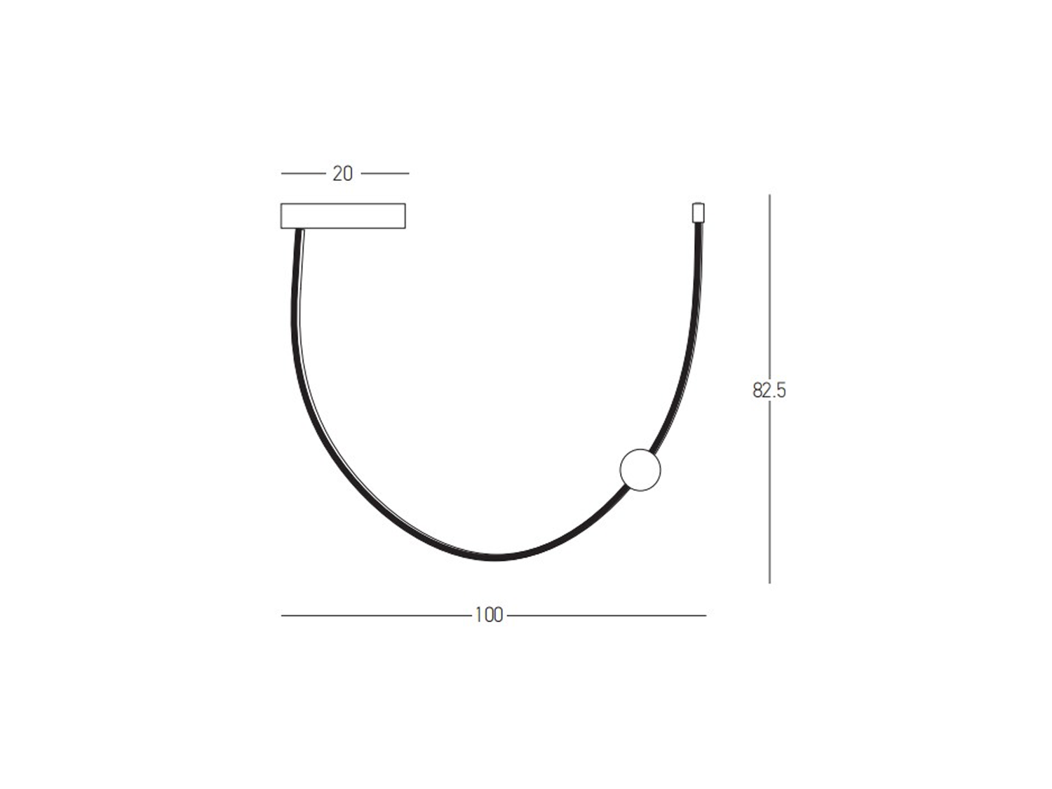 Stropní LED stmívatelné svítidlo matně zlaté, 18W, 3000K, 100cm