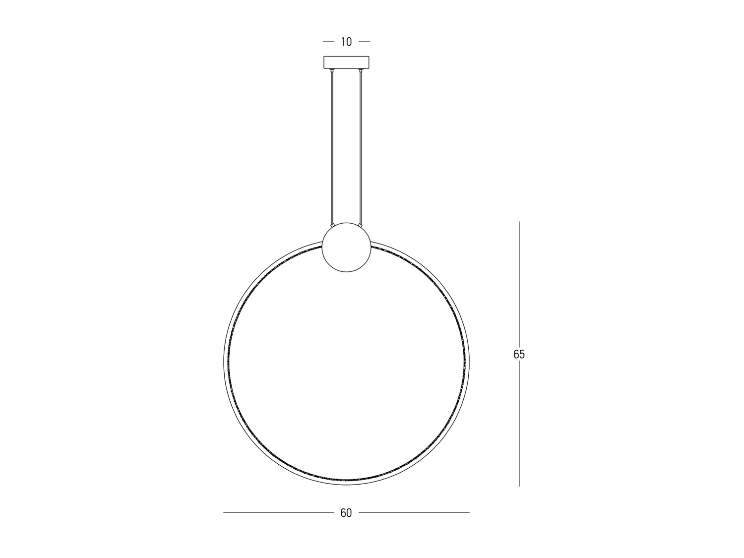 Závěsné LED svítidlo kruhové matně zlaté 24W ø60cm