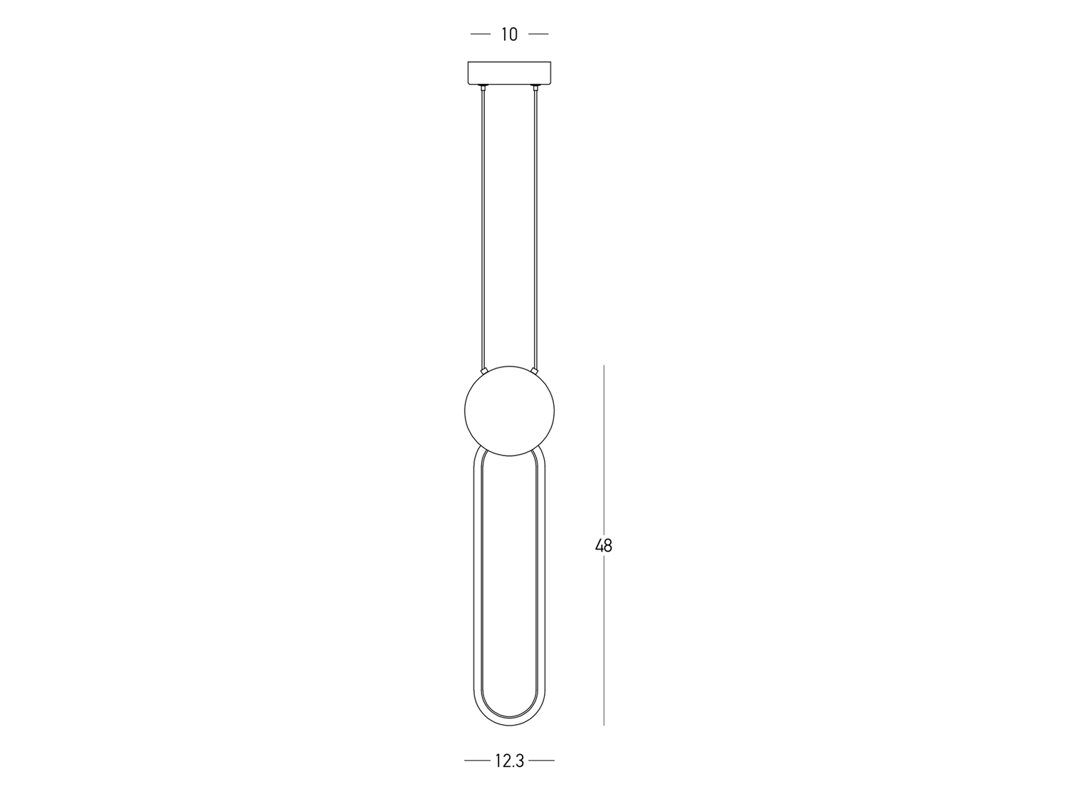 Závěsné LED svítidlo matně zlaté 13W 48cm