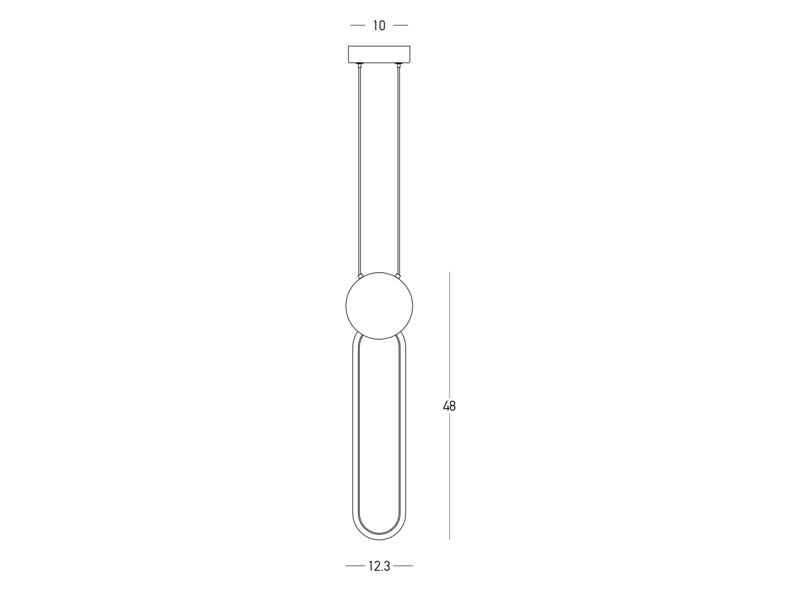 Závěsné LED svítidlo matně zlaté 13W 48cm