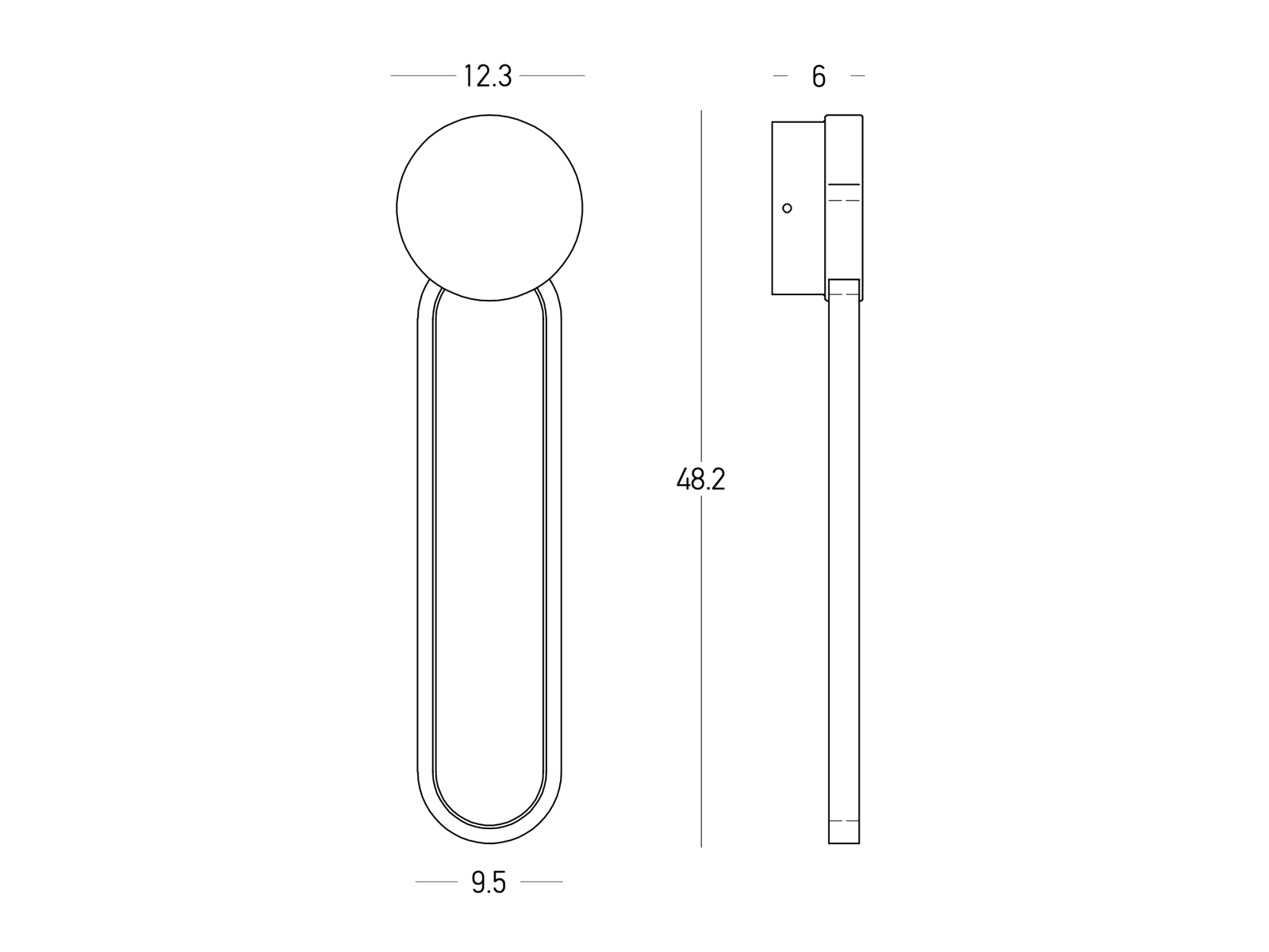 Nástěnné LED svítidlo matně zlaté 13W 48,2cm