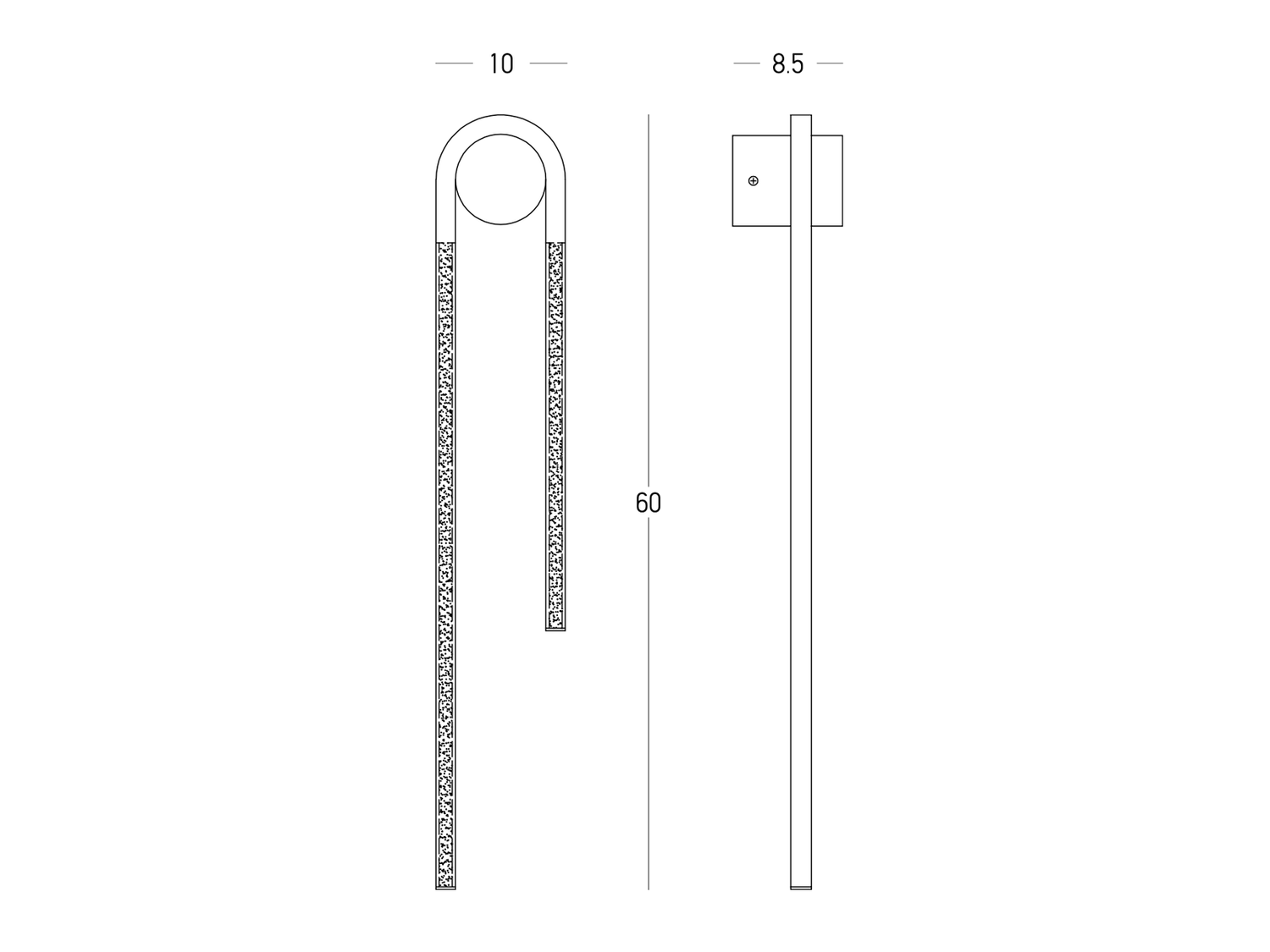 Nástěnné LED svítidlo matně zlaté 13W 60cm