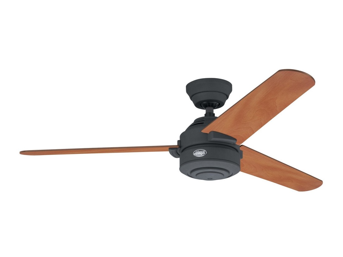 Stropní reverzní ventilátor Carera, grafit, ø132cm