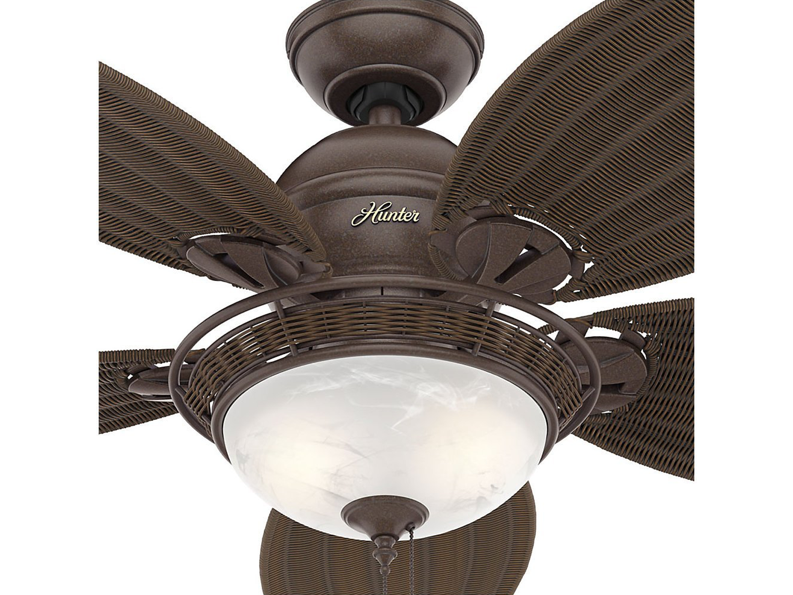 Stropní reverzní ventilátor Caribbean Breeze s osvětlením, bronz, 1xE27, ø137cm