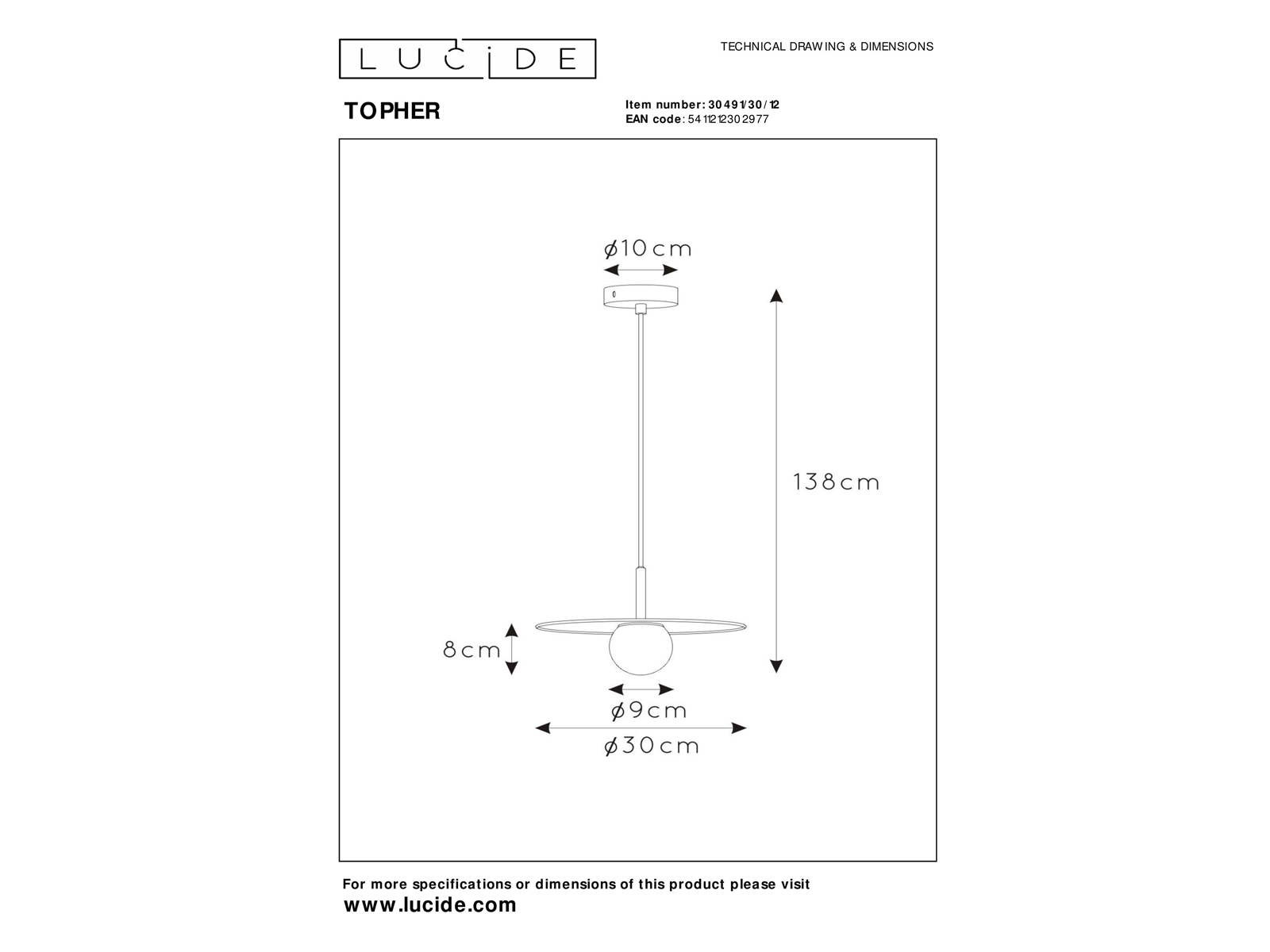 Závěsné svítidlo Topher, saténový chrom, G9, ø30cm