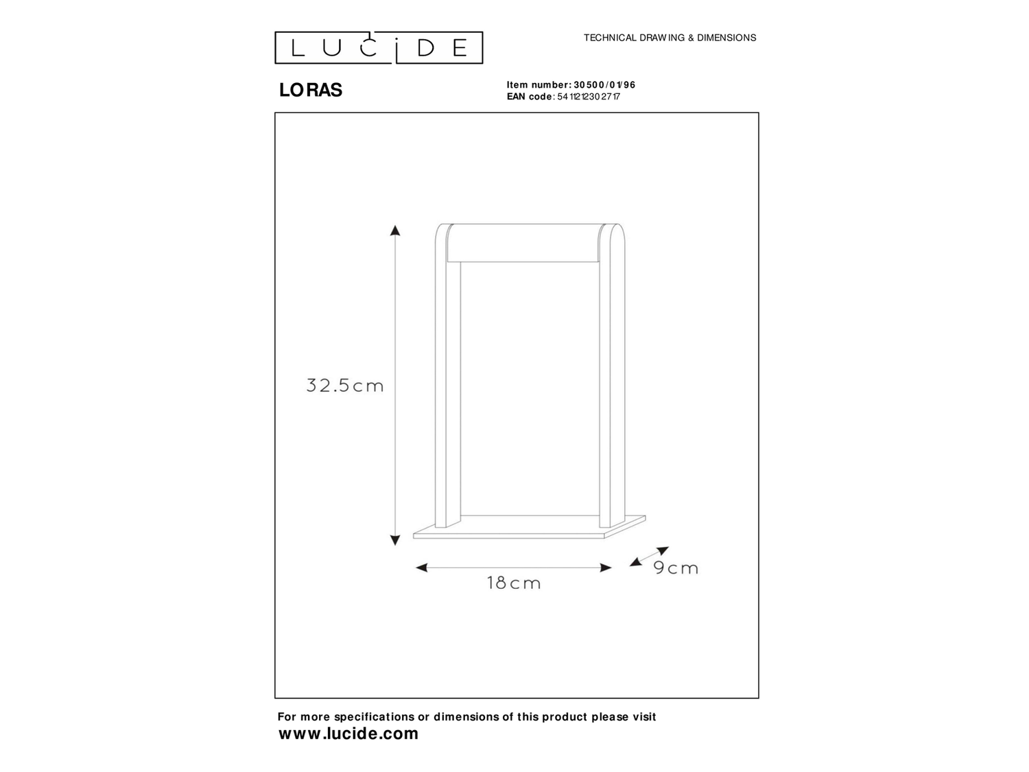 Stolní lampa Loras, kávová, G9, 32,5cm