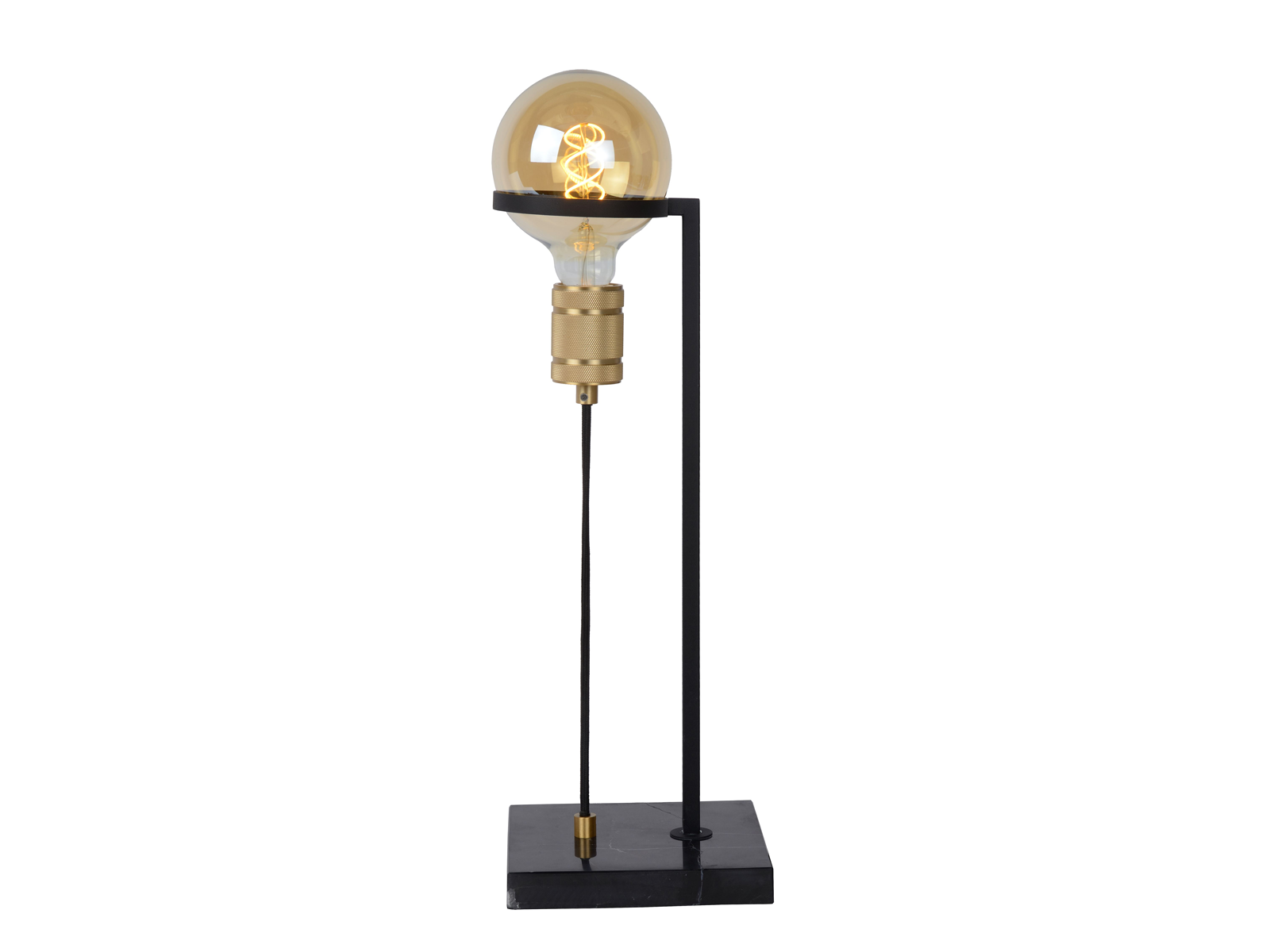 Stolní lampa Ottelien, matně zlatá/černá, E27, 46,4cm