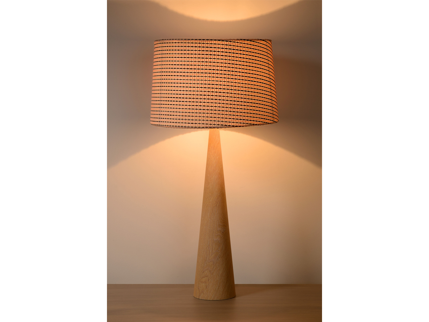 Stolní lampa Conos, přírodní, E27, 65cm