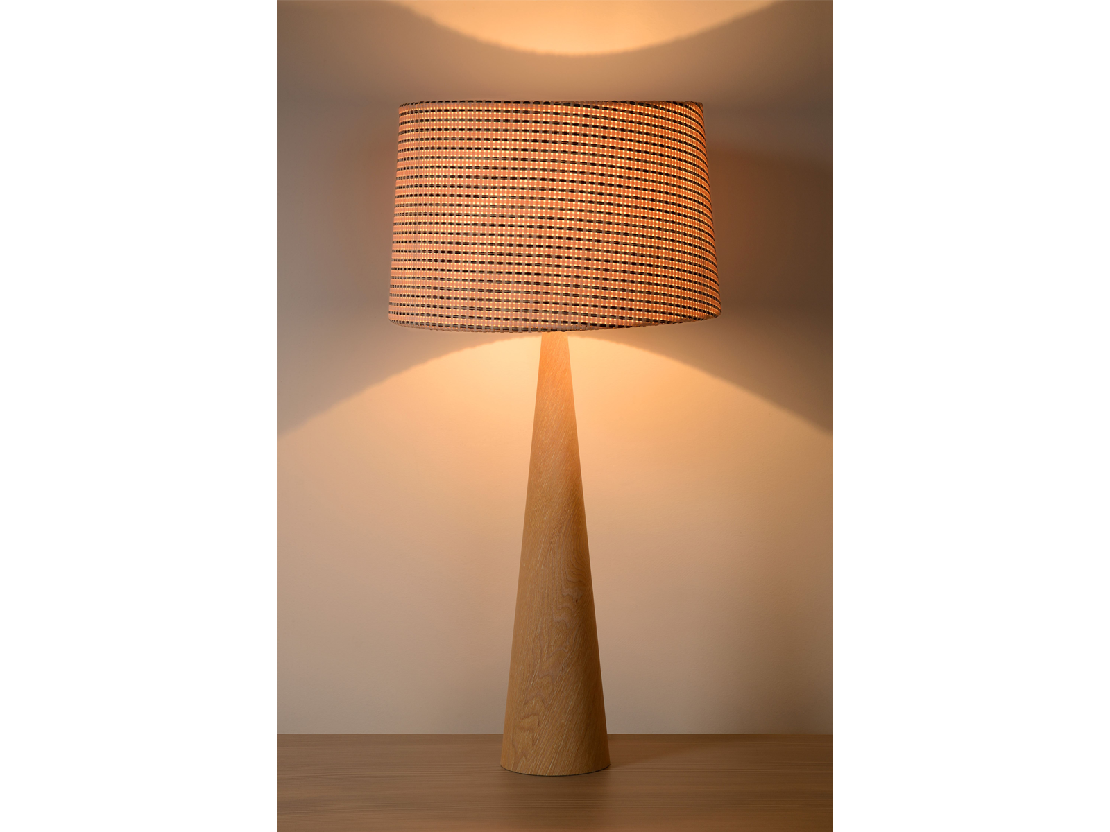 Stolní lampa Conos, přírodní, E27, 65cm