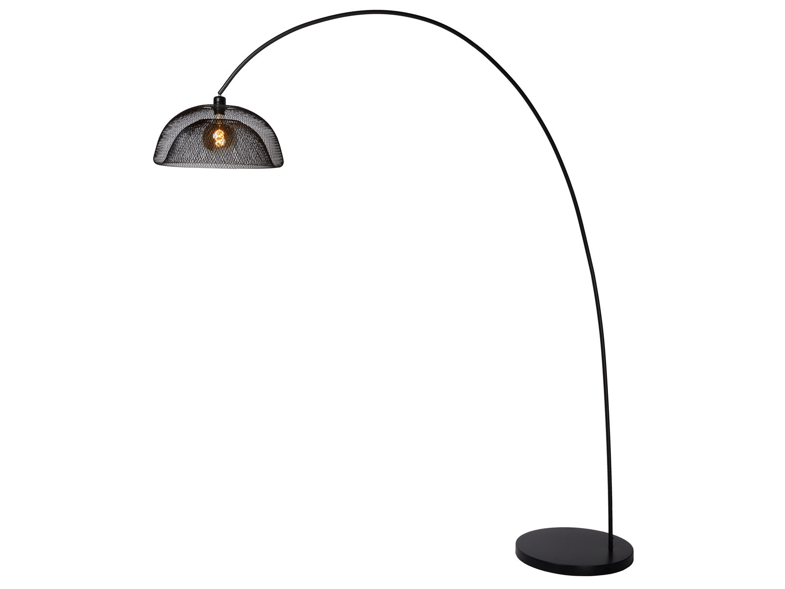 Stojací lampa Mesh černá, E27, 200cm