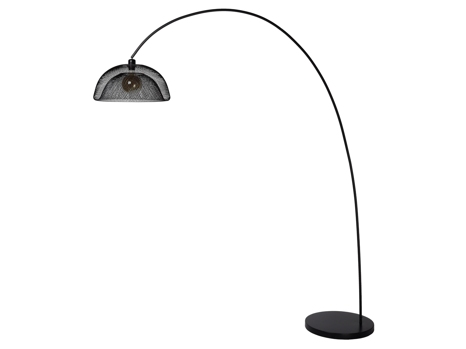 Stojací lampa Mesh černá, E27, 200cm