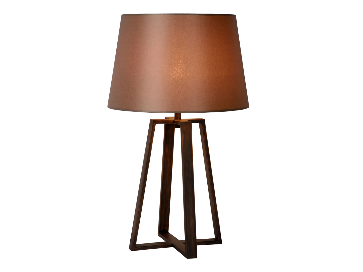 Stolní lampa Coffee, rezavě hnědá, E27, 63cm