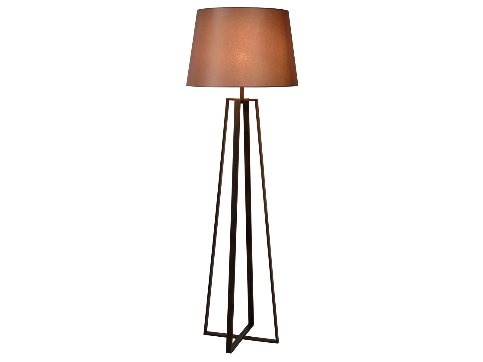 Stolní lampa Coffee, rezavě hnědá, E27, 165cm