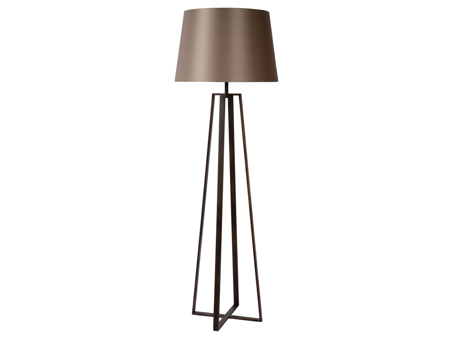 Stolní lampa Coffee, rezavě hnědá, E27, 165cm