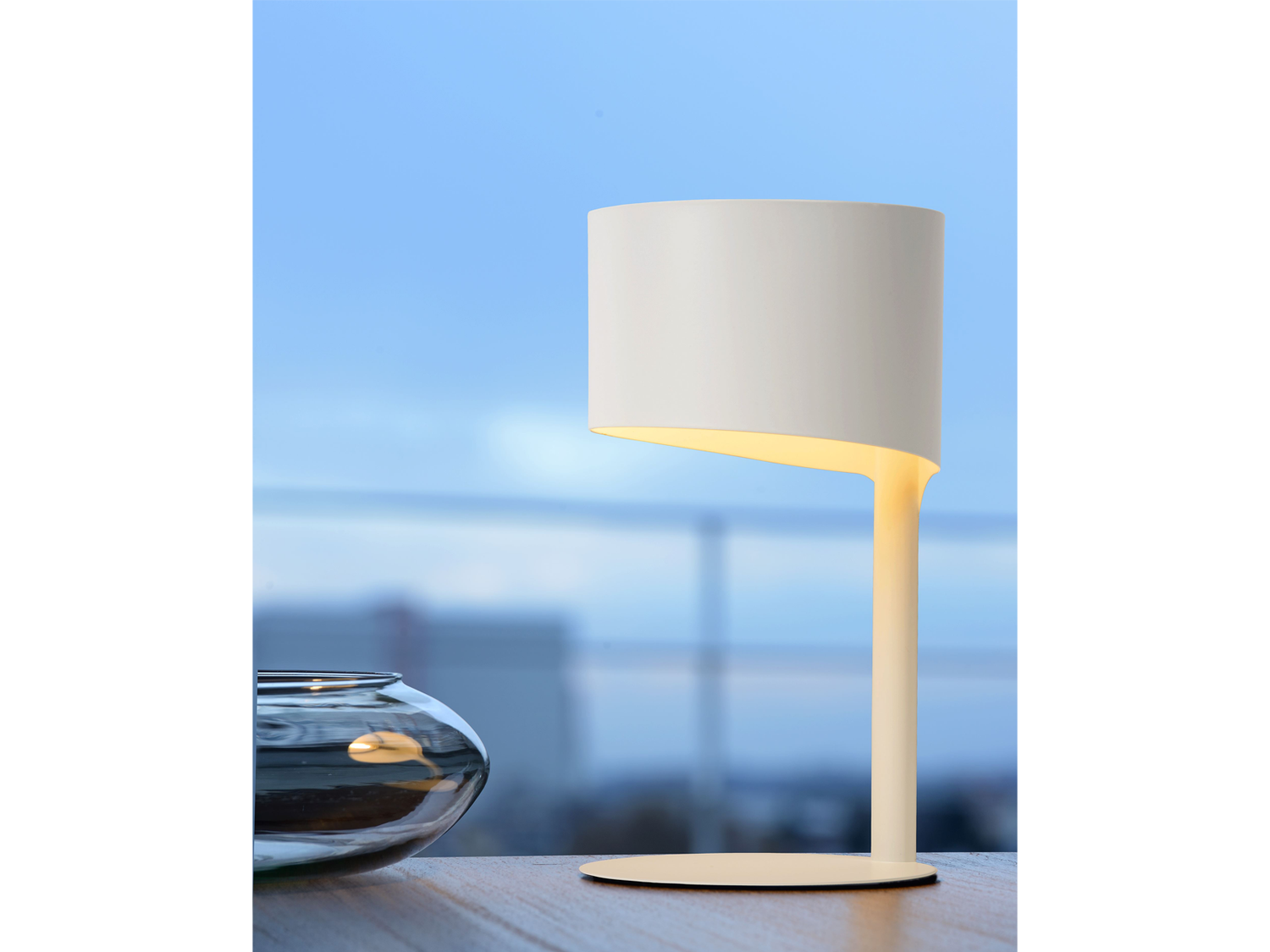 Stolní lampa Knulle, bílá, E14, 28,5cm