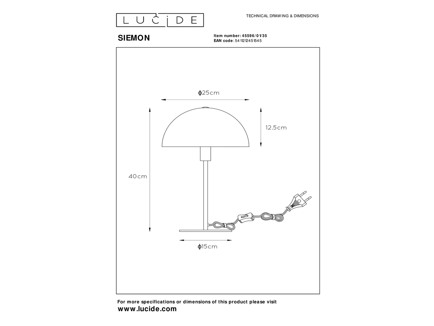 Stolní lampa Siemon, modrá, E14, 40cm