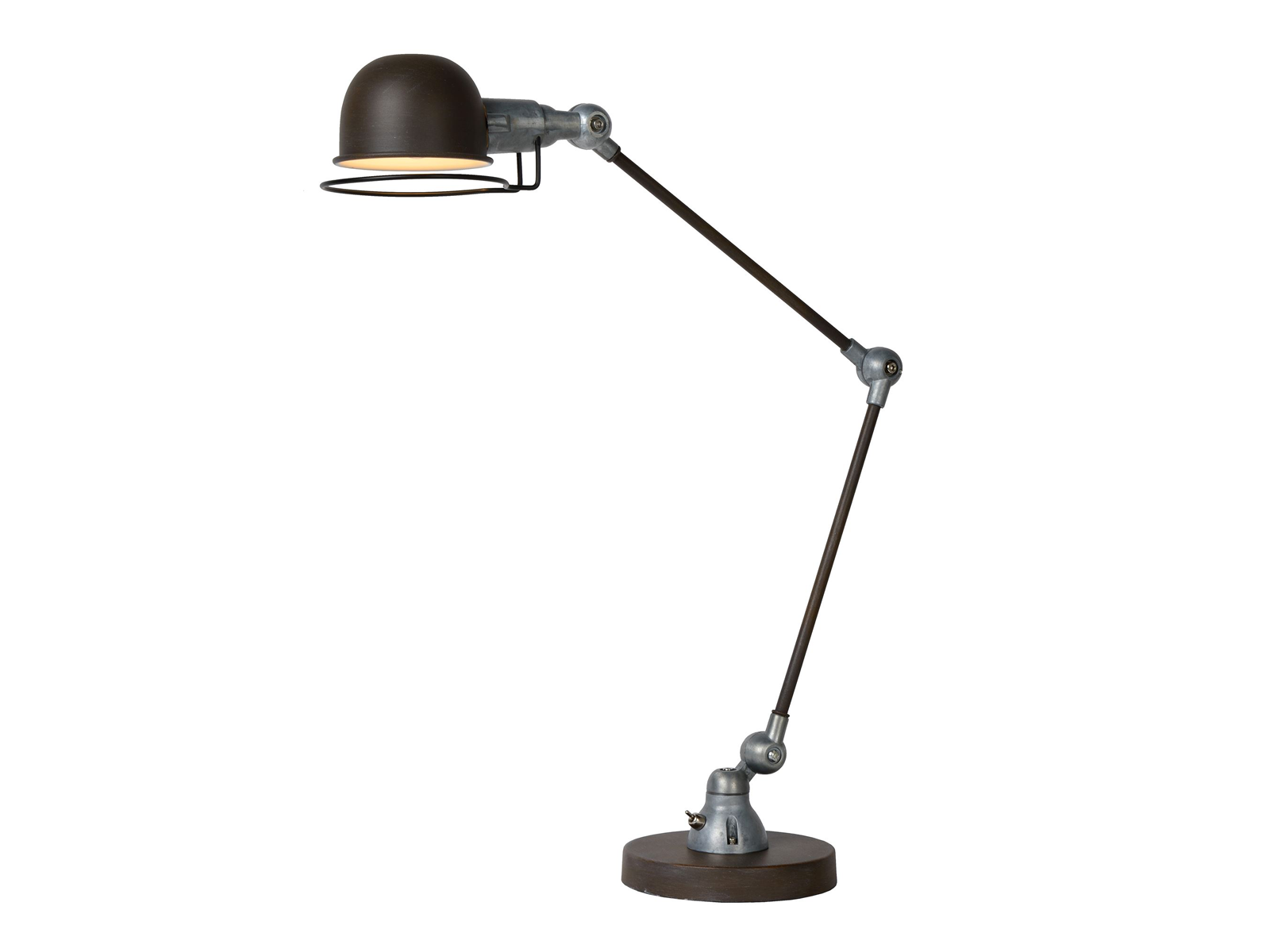 Stolní lampa Honore, rezavě hnědá, E14, 52-63cm