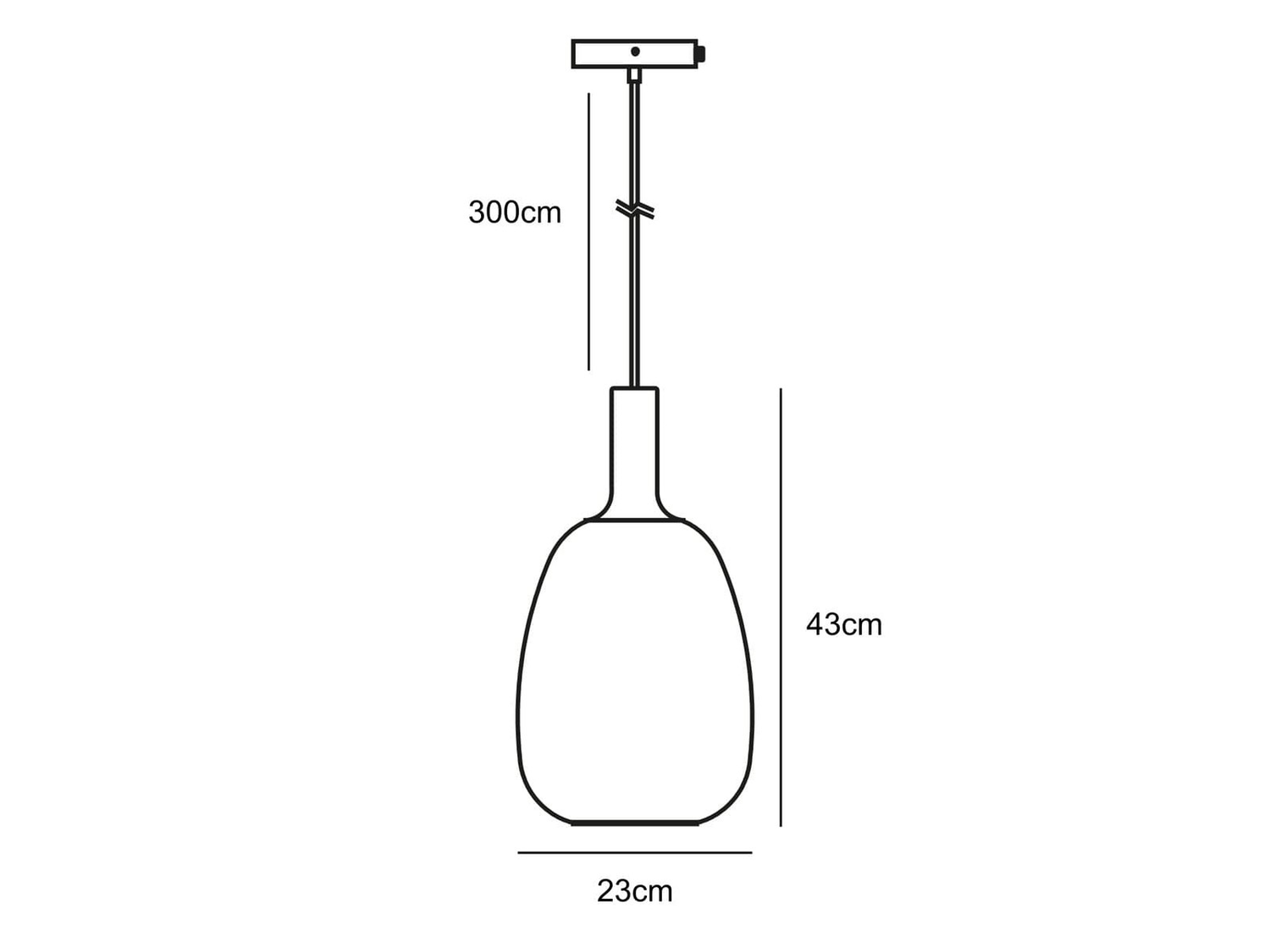 Závěsné svítidlo Alton z kouřového skla ø23cm