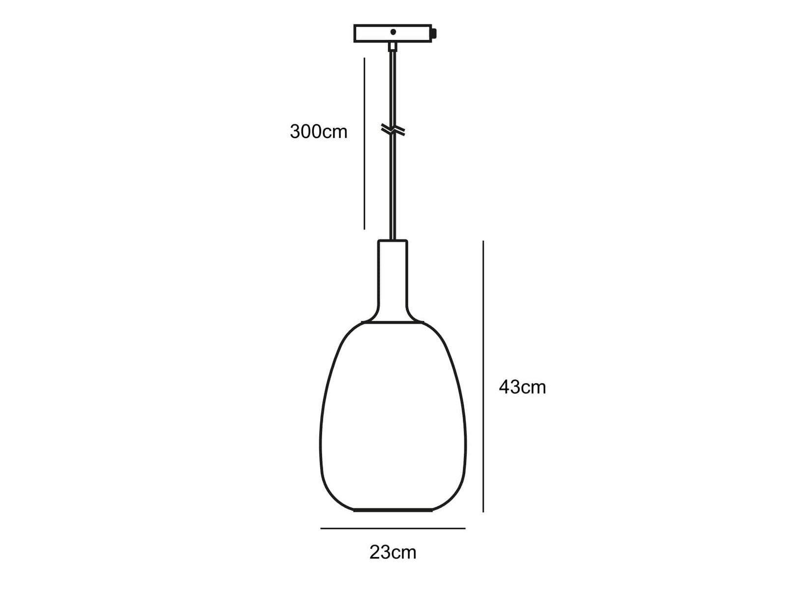 Závěsné svítidlo Alton z kouřového skla ø23cm