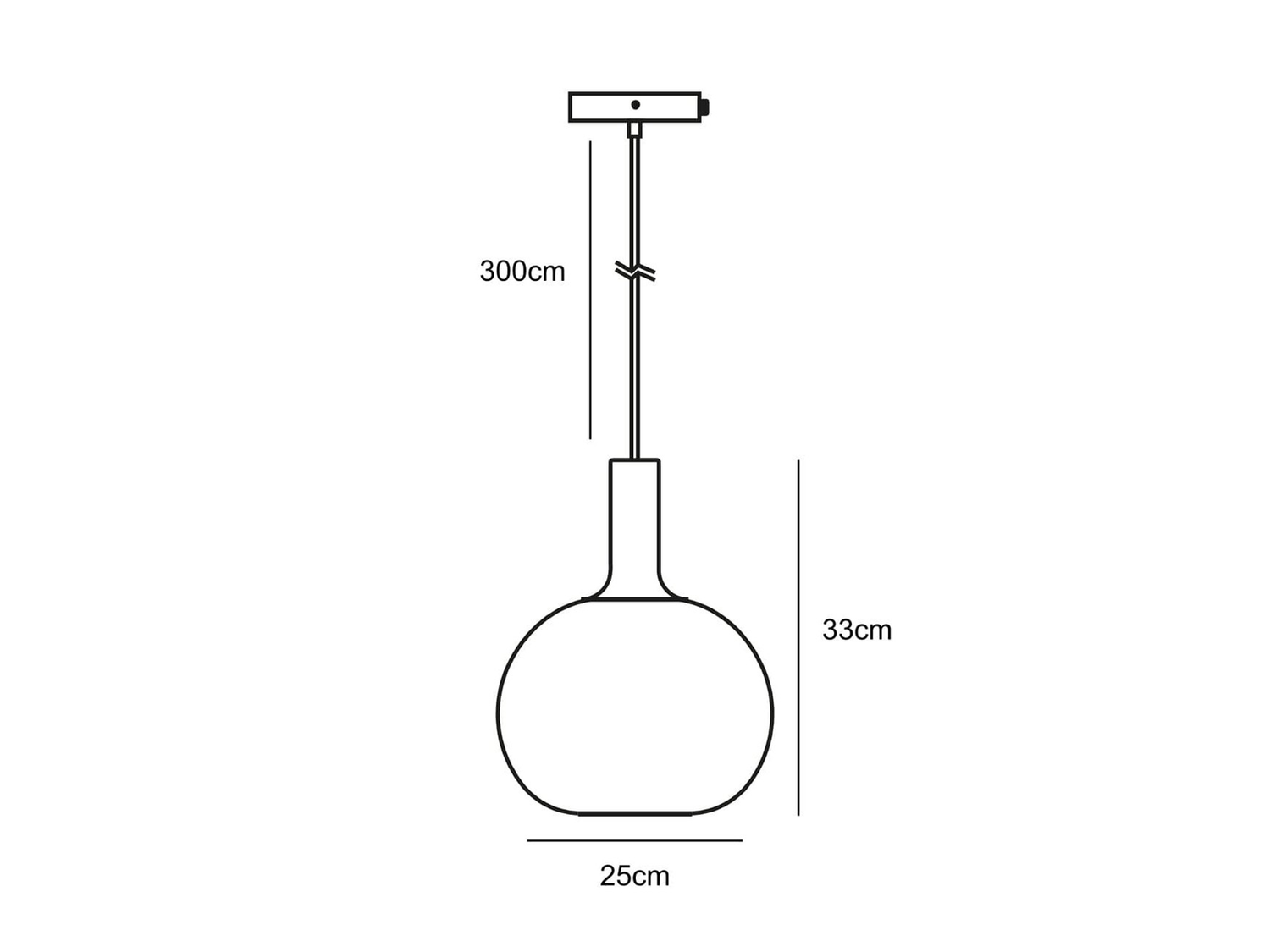 Závěsné svítidlo Alton z kouřového skla ø25cm