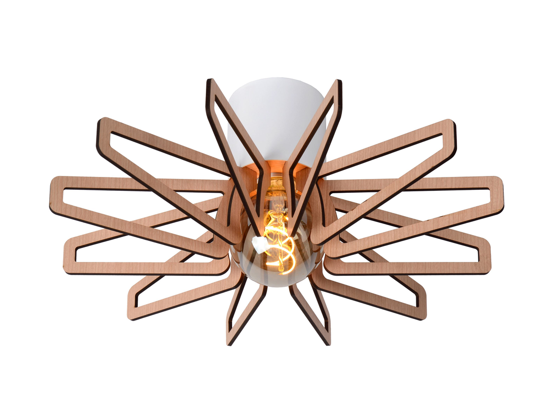 Stropní svítidlo Zidane, přírodní, E27, ø45cm