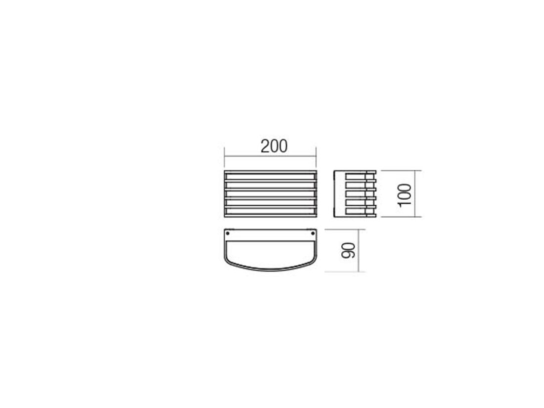 Nástěnné LED svítidlo Sebra tmavě šedé, 15,4W, 3000K, 20cm