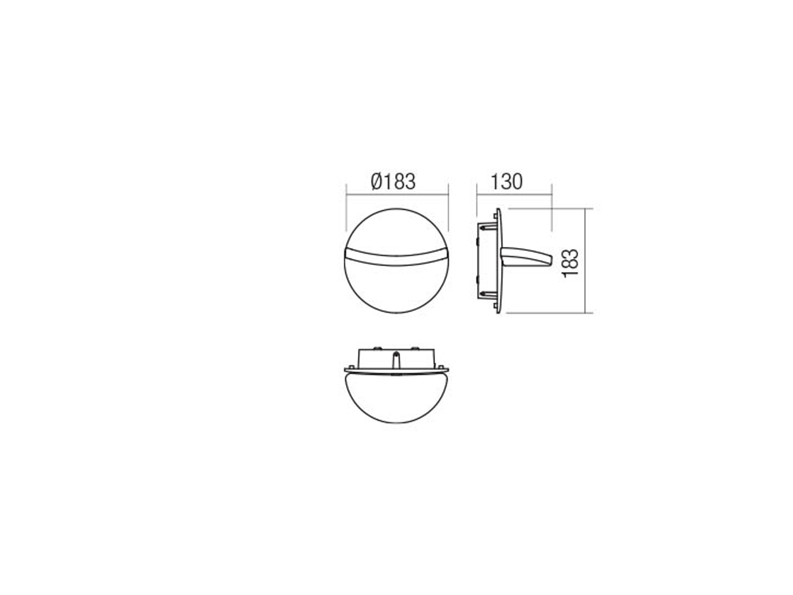 Nástěnné LED svítidlo Gimbal tmavě šedé, 14W, 3000K, ø18cm