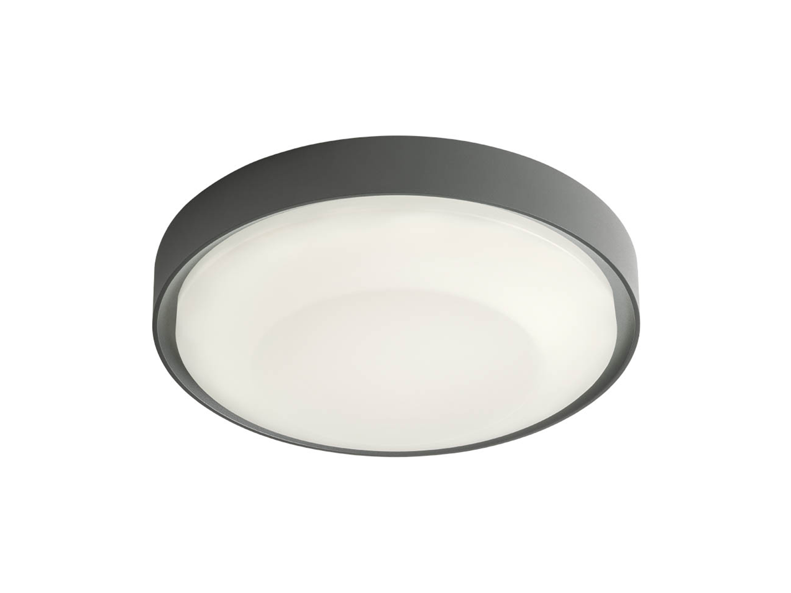 Stropní LED svítidlo Osiris tmavě šedé, 20W, 3000K, ø25cm