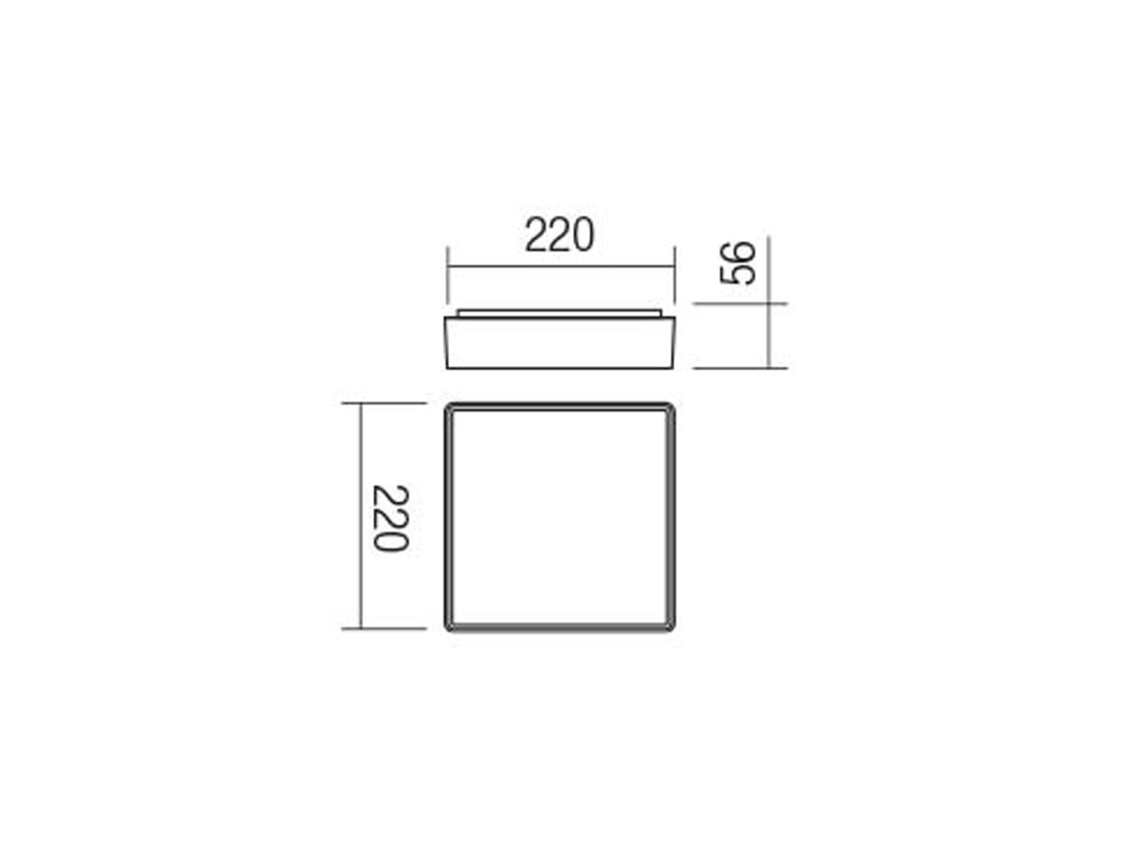 Stropní LED svítidlo Marina tmavě šedé, 12W, 3000K, 22cm