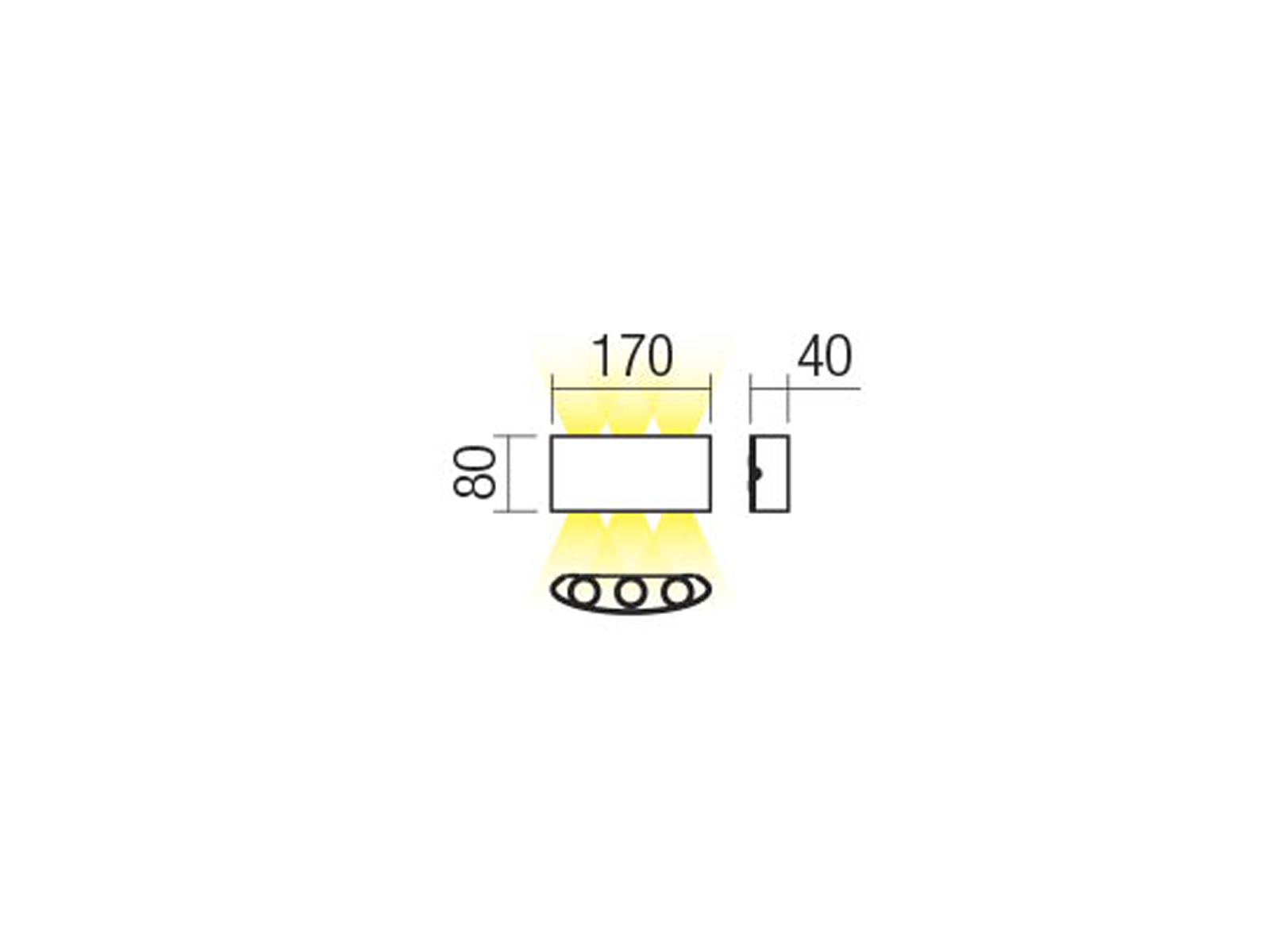 Nástěnné LED svítidlo Fabo matně bílé, 6W, 3000K, 17cm