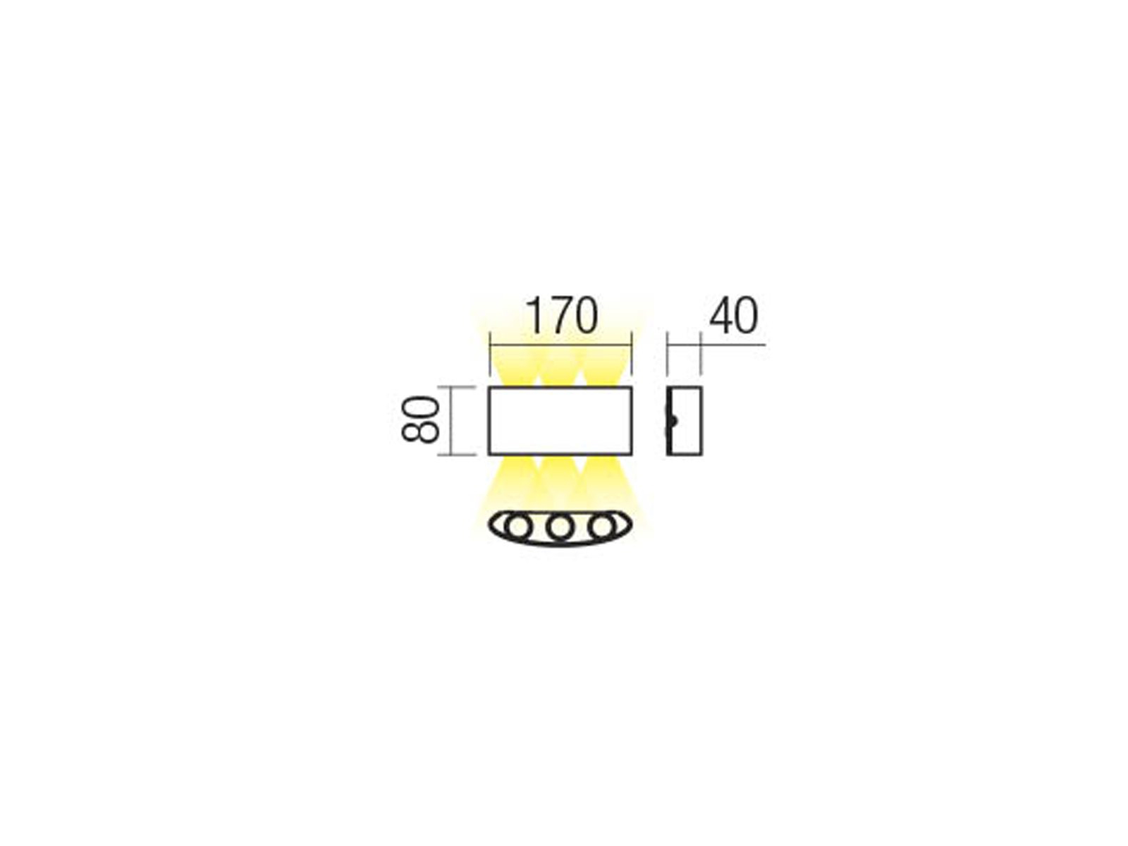 Nástěnné LED svítidlo Fabo tmavě hnědé, 6W, 3000K, 17cm