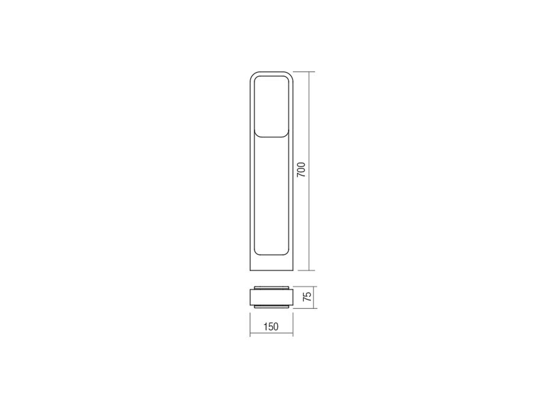 Stojací LED svítidlo Mist tmavě šedá, 12W, 3000K, 70cm