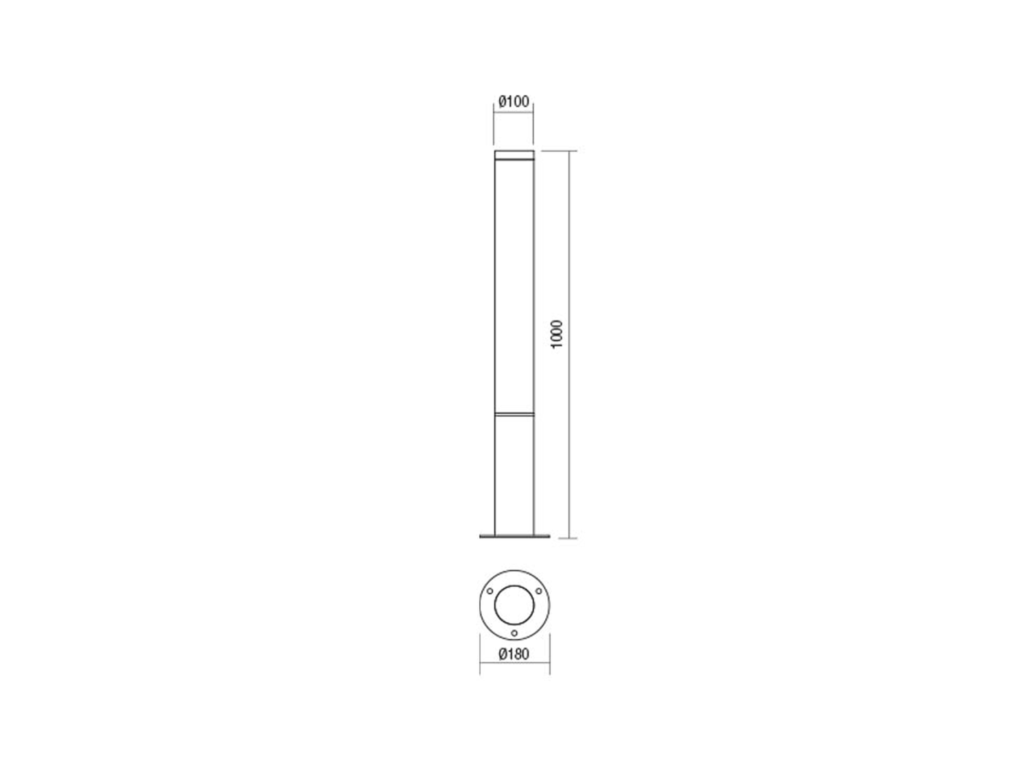 Stojací LED svítidlo Hint tmavě šedá, 30W, 3000K, 100cm