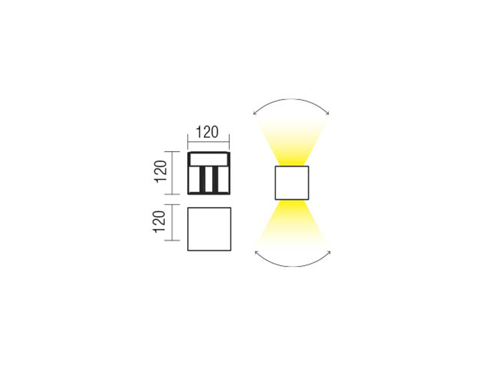 Nástěnné LED svítidlo Vary tmavě šedé, 2x10W, 3000K, 12cm